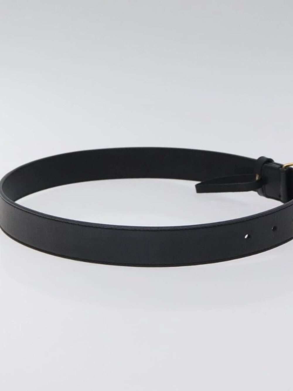 GUCCI GG Marmont Belt Leather 31.5" Black Gold 414516 Auth SW817 - Picture 5 of 12